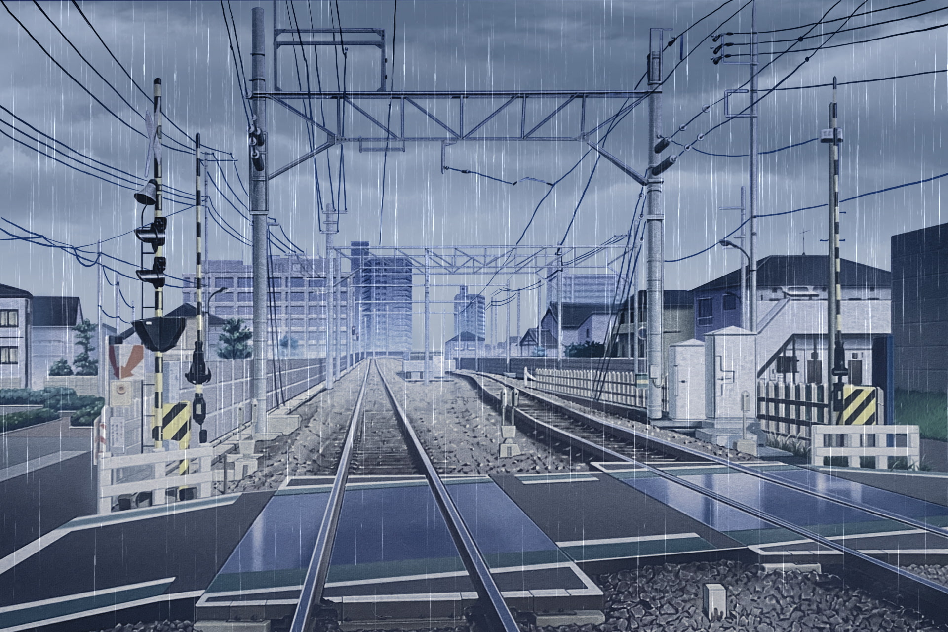 単品5種背景素材v32踏切