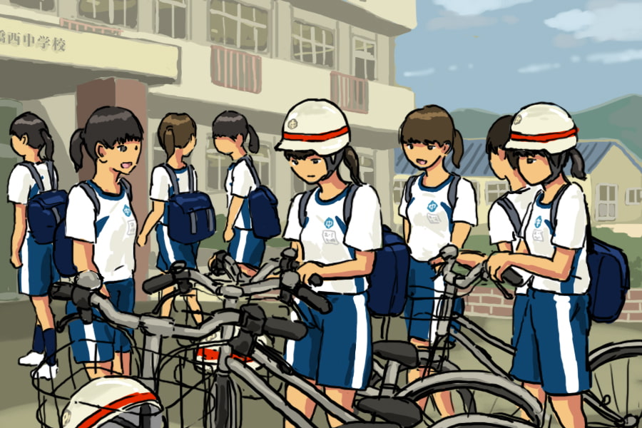 触手生物に襲われる女子生徒4