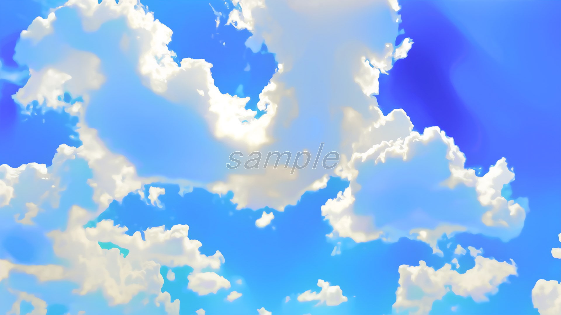 イラスト「空、雲」背景素材集<35枚セット>