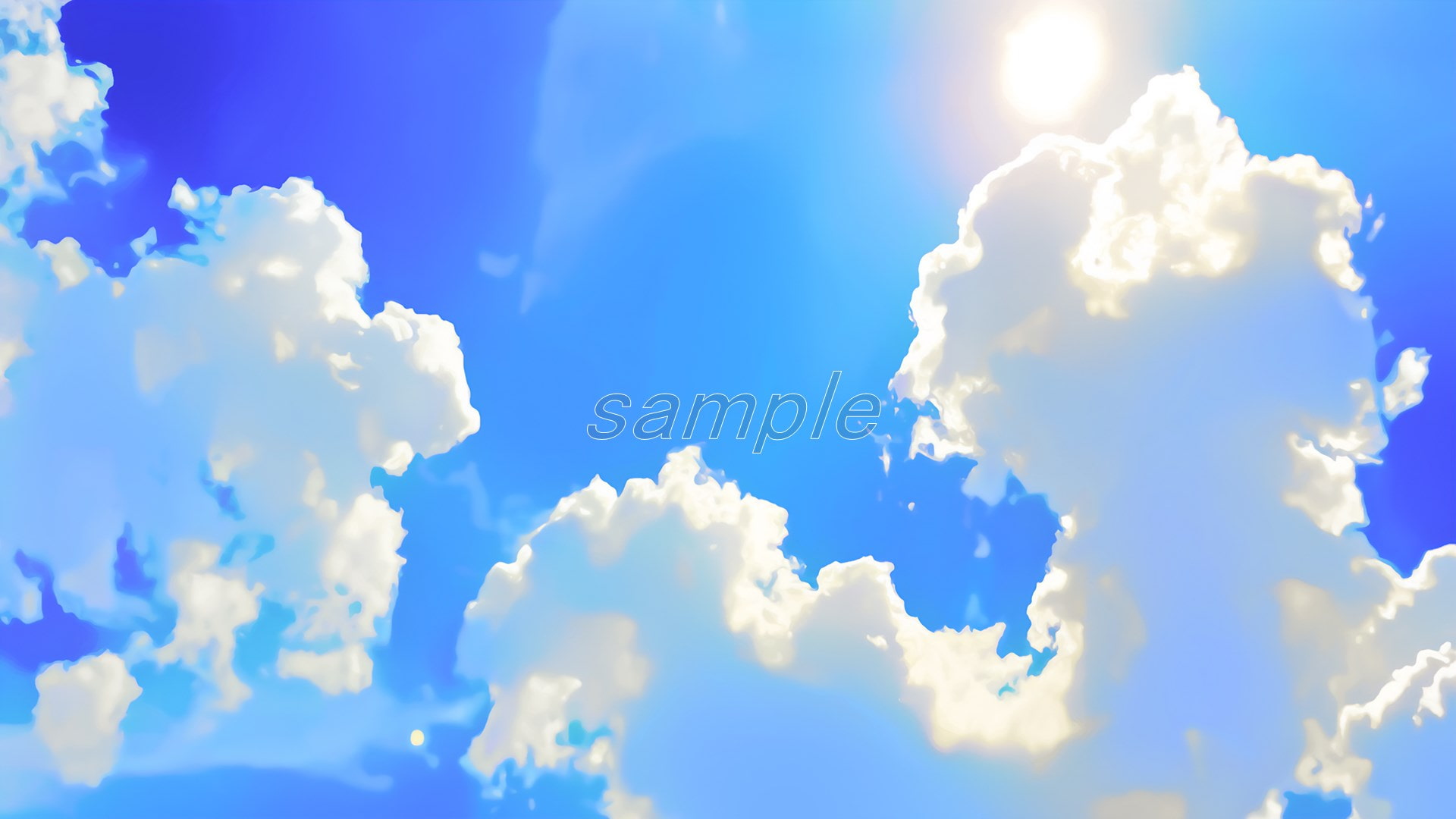 イラスト「空、雲」背景素材集<35枚セット>