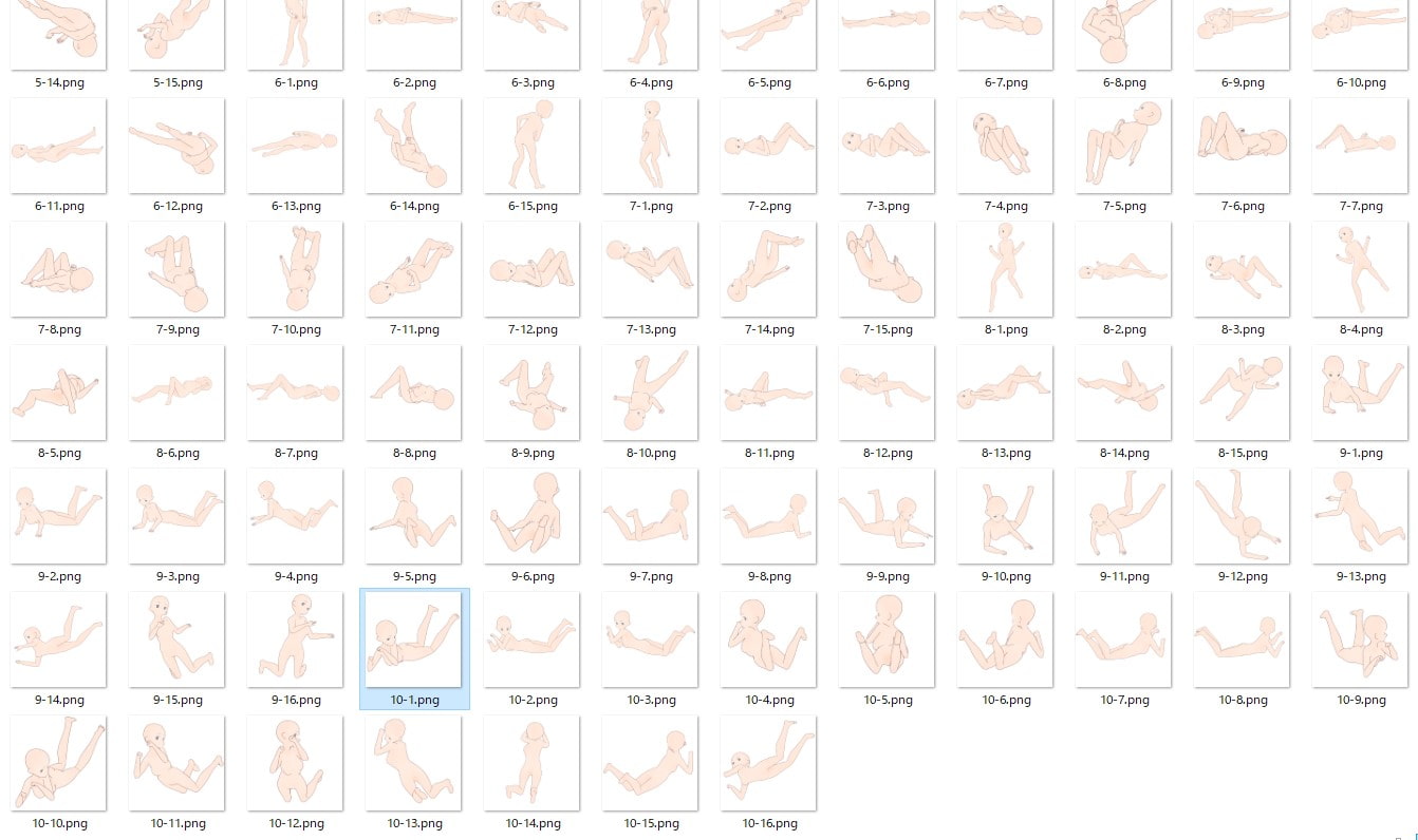 【トレスフリー】寝転ぶ女の子のポーズ集30【商用利用可能】