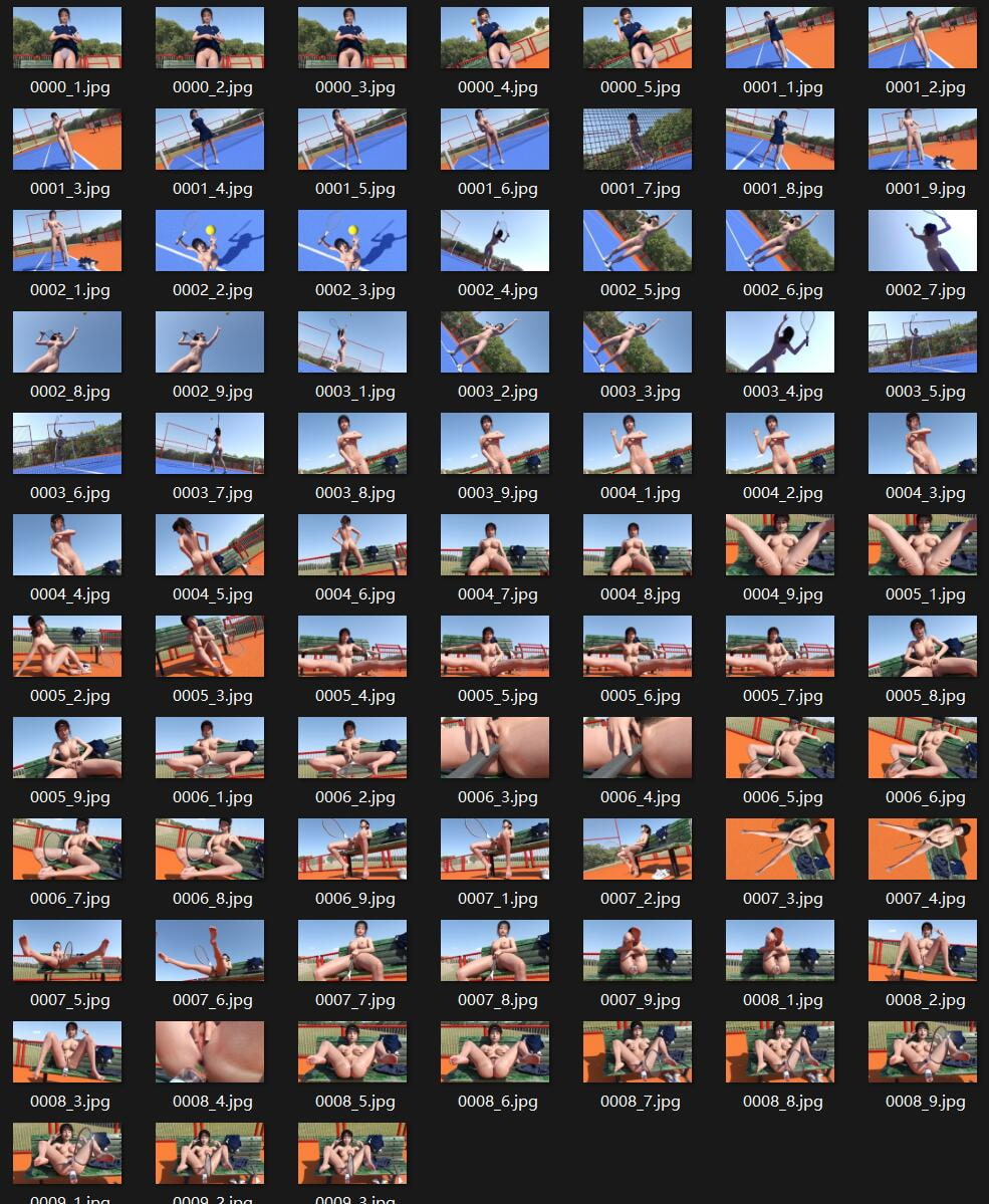 テニスガール露出オナニー