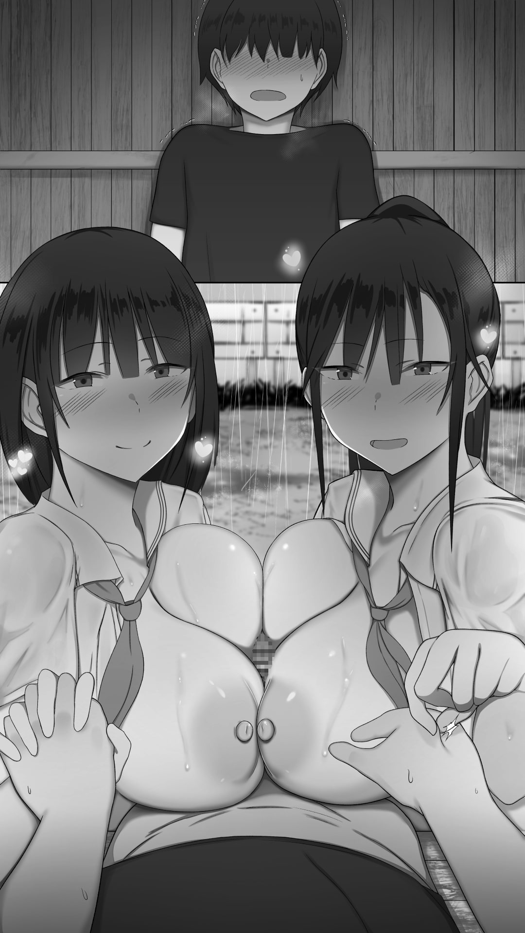 男尊女卑が絶対の村に産まれたあなたが、巨乳美少女双子義姉を淫習で娶り純愛いちゃラブハーレムをする話