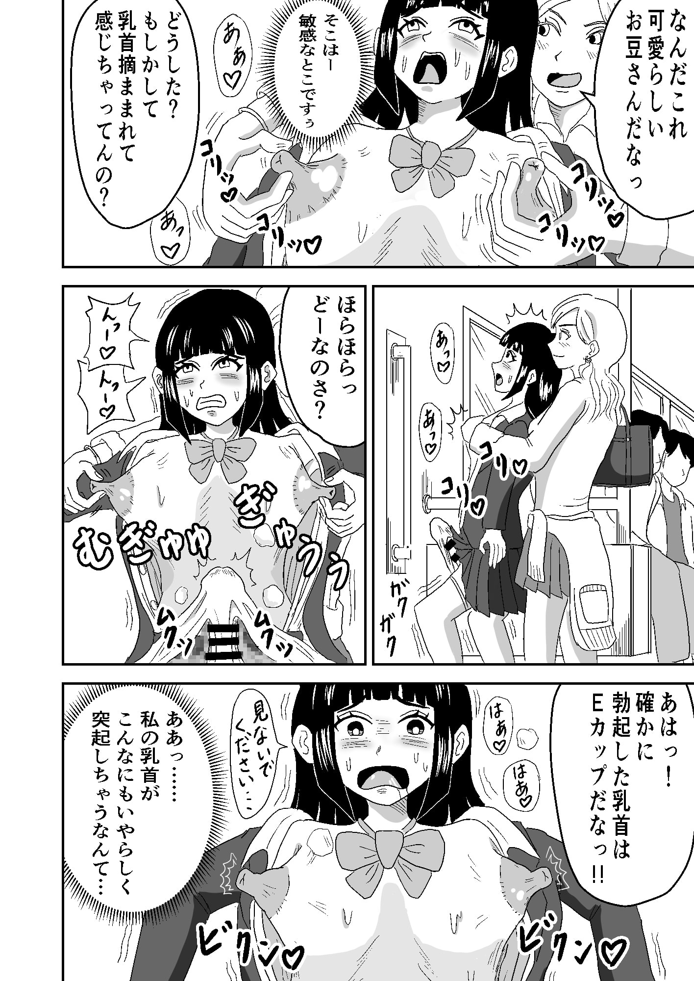 お嬢様の僕、フタナリギャルに電車の連結部分で連結痴漢されました