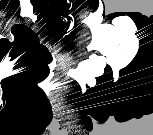 素材をどうぞ『モノクロの爆発11』