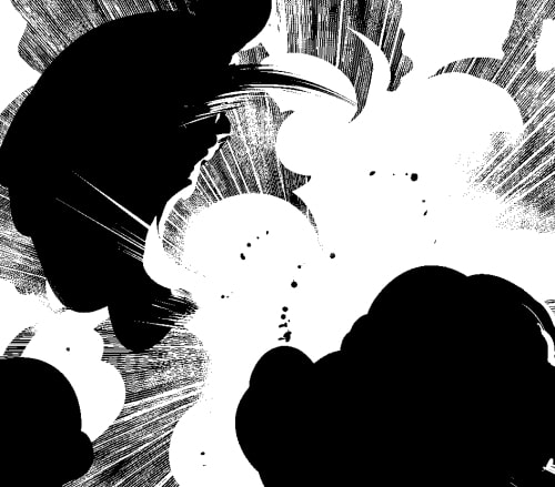 素材をどうぞ『モノクロの爆発11』