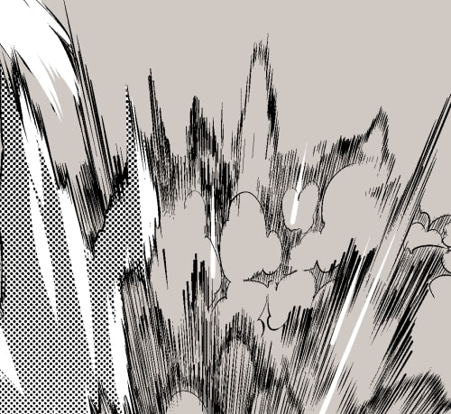 素材をどうぞ『モノクロの爆発12』