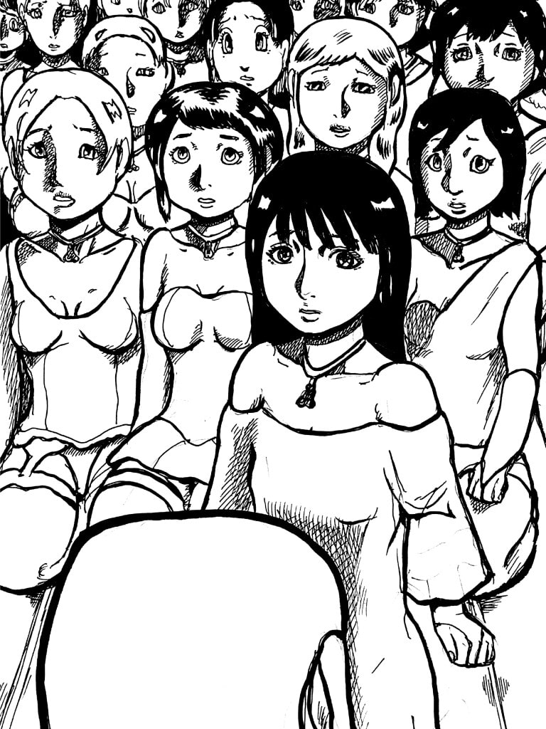 若い娘と女衒調教師