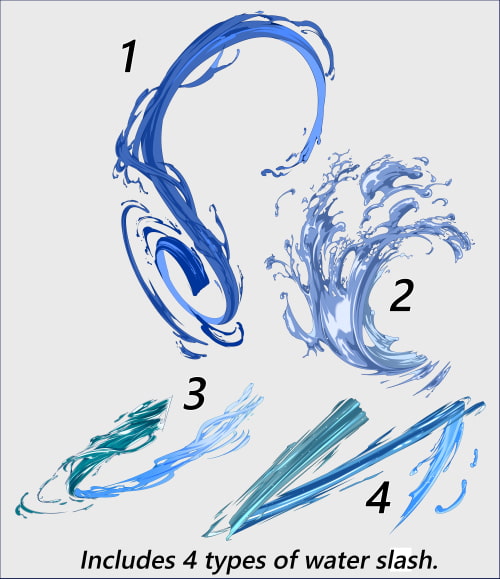 素材をどうぞ『水の斬撃』