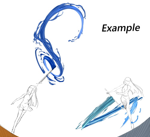 素材をどうぞ『水の斬撃』