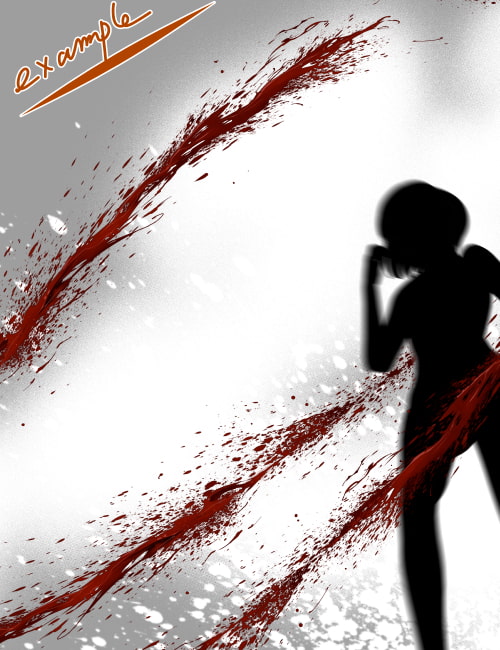 素材をどうぞ『血の攻撃ブラシ』