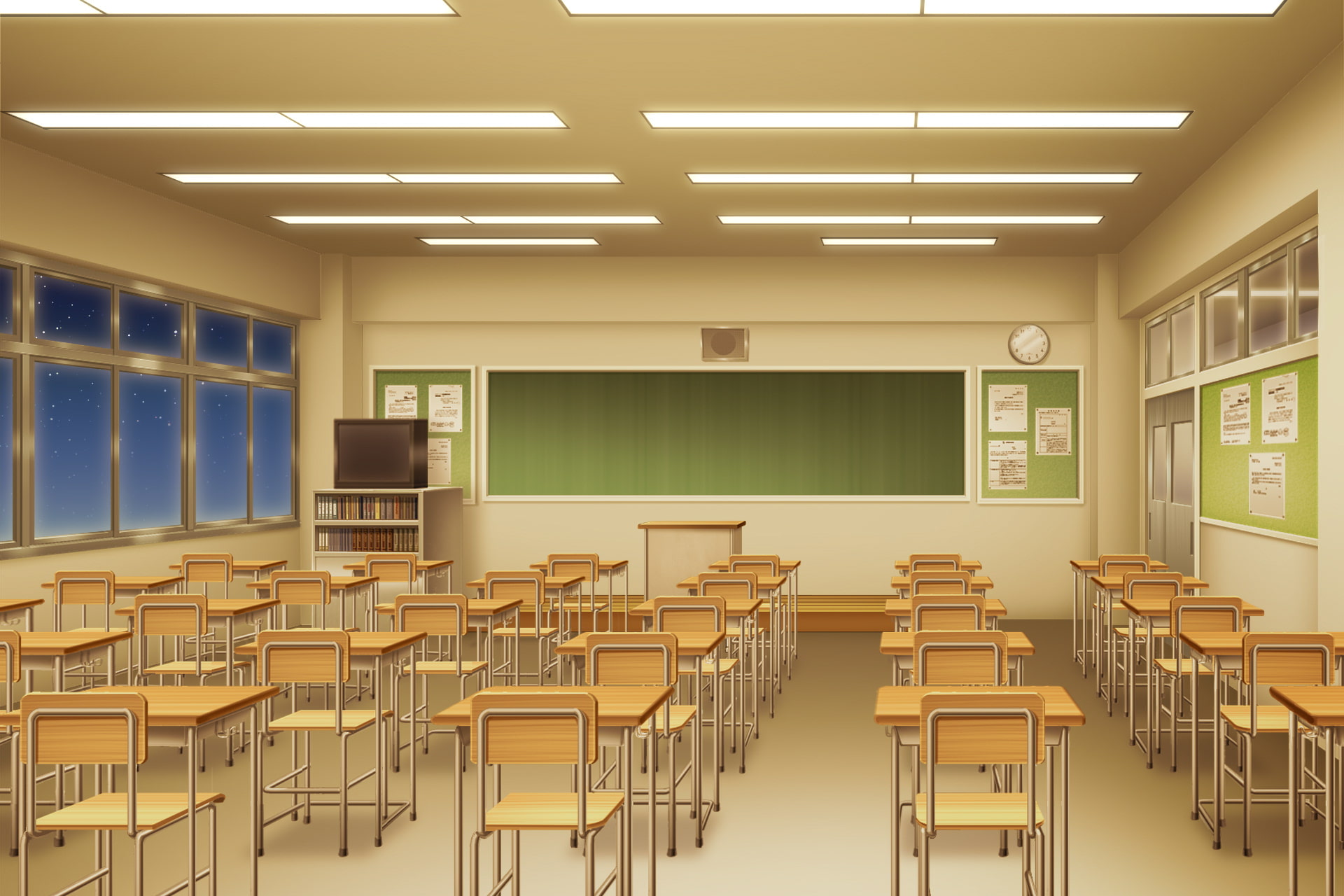 単品5種背景素材v42a教室正面
