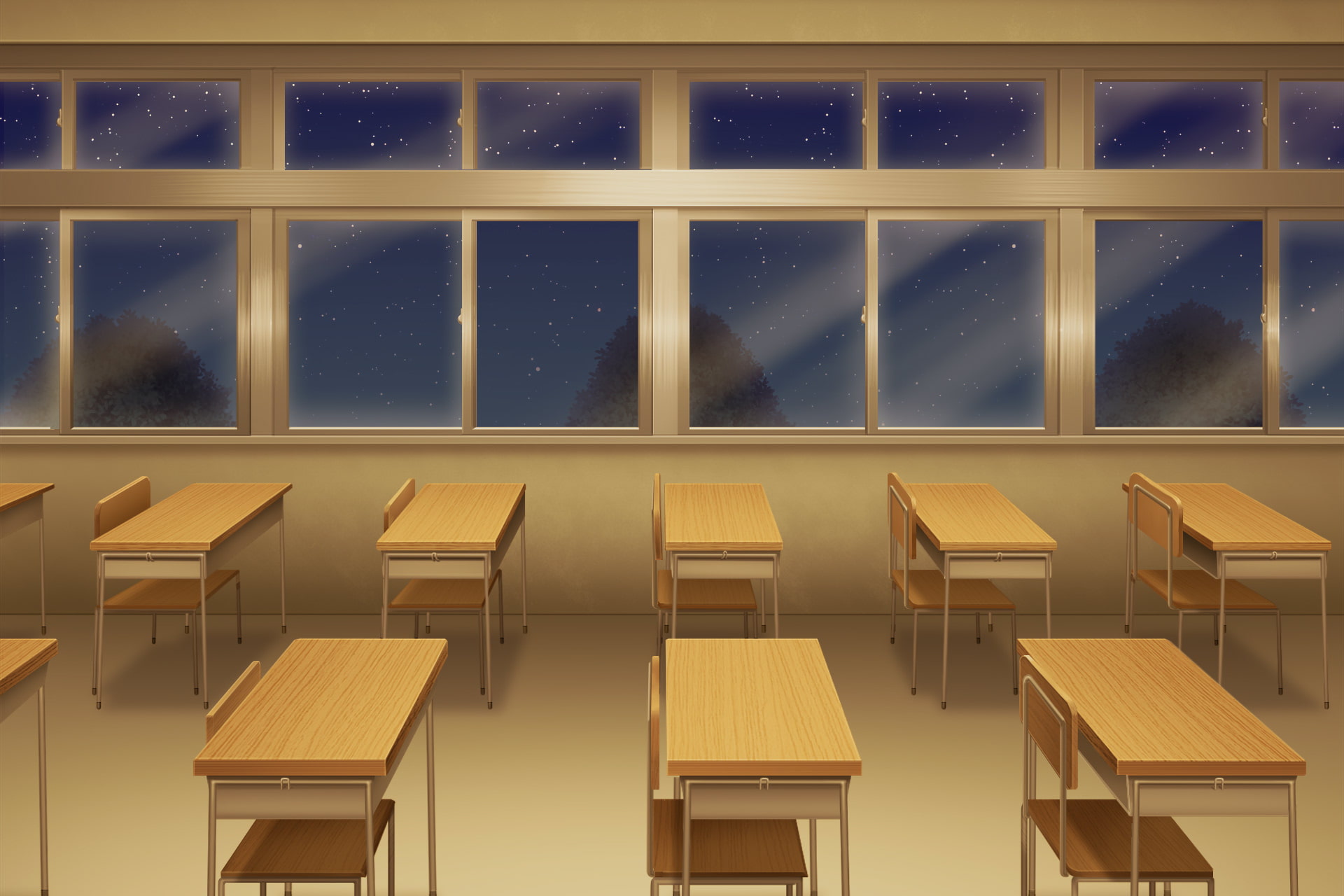 単品5種背景素材v42b教室窓際