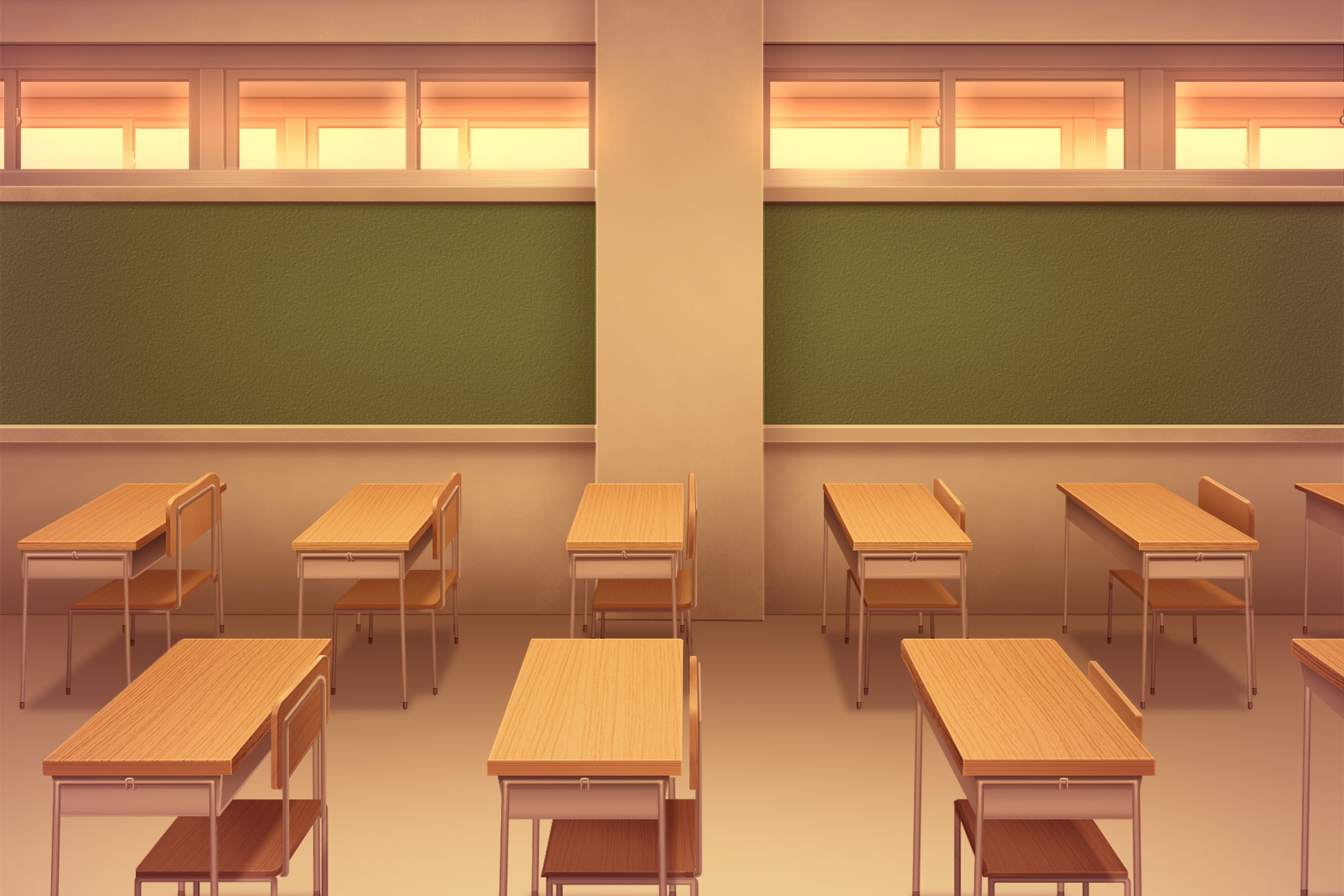 単品5種背景素材v42c教室廊下側