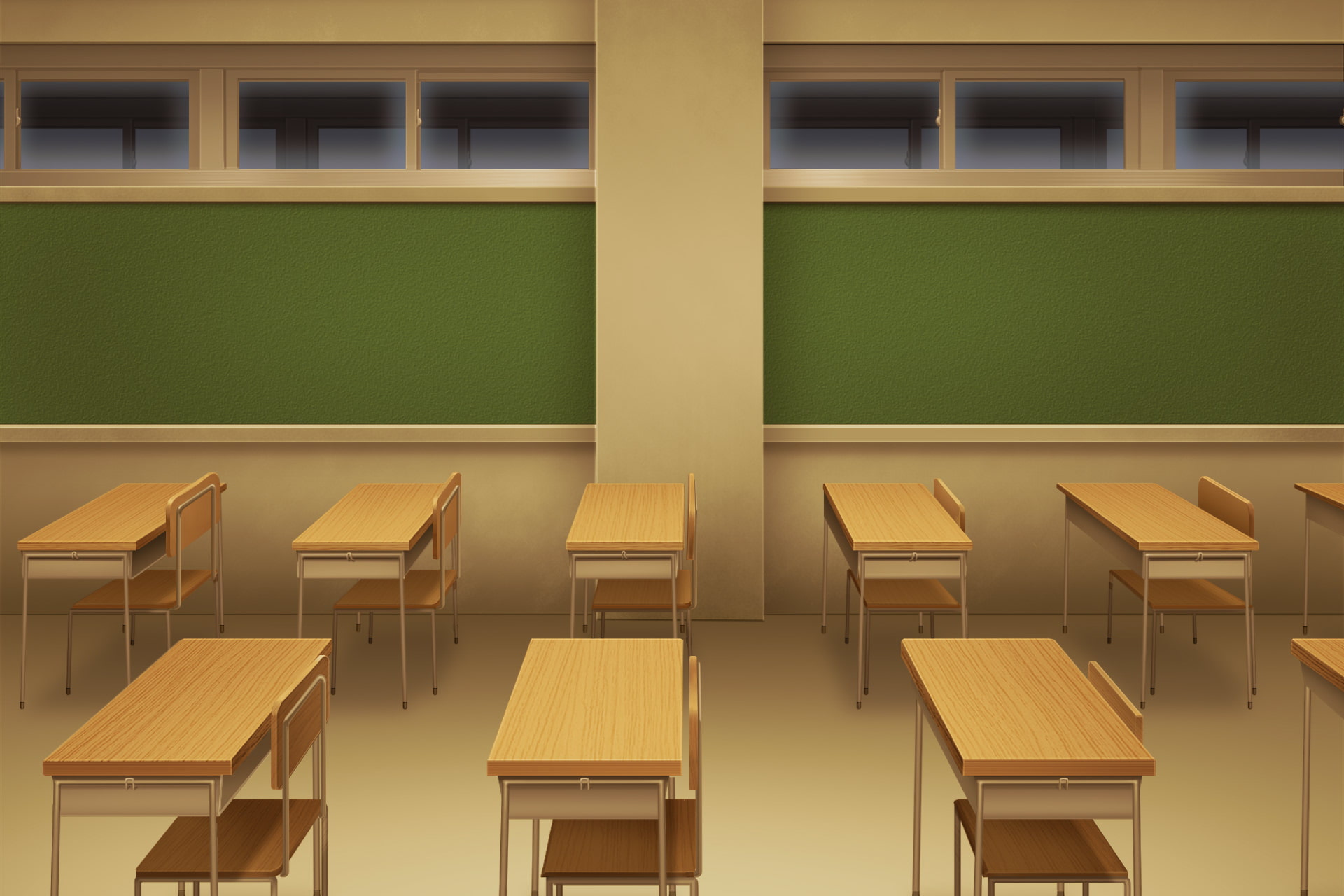 単品5種背景素材v42c教室廊下側