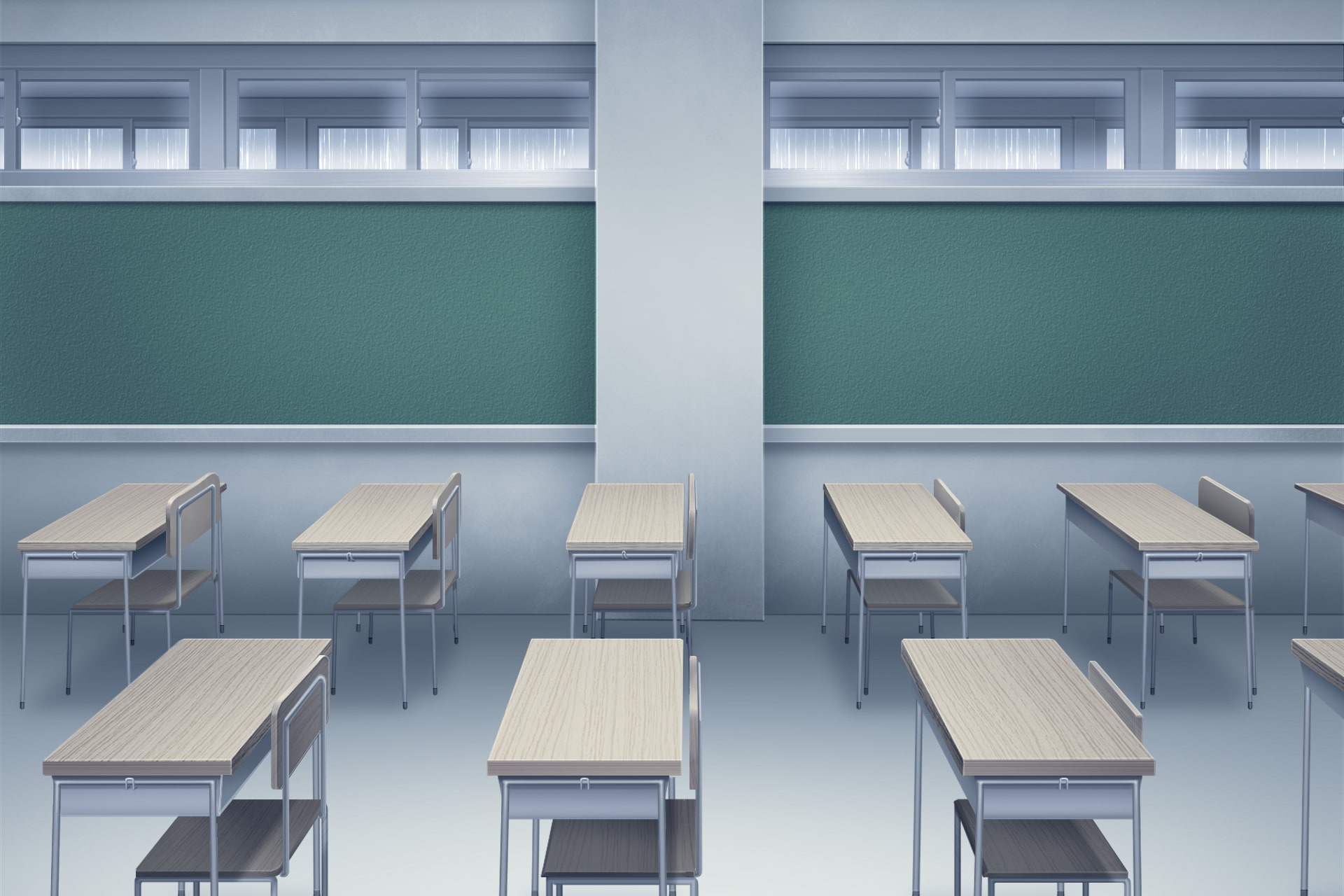 単品5種背景素材v42c教室廊下側