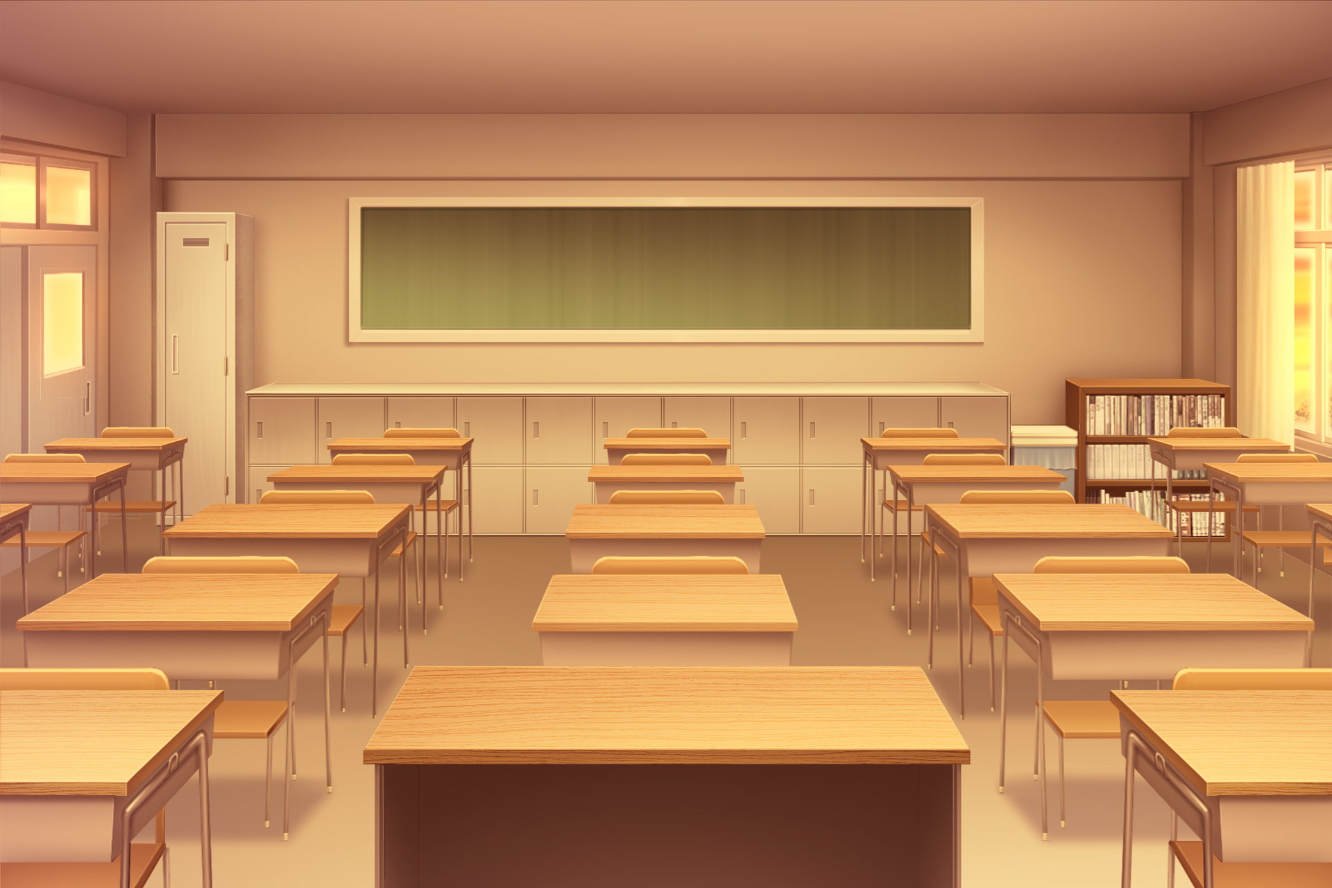 単品5種背景素材v42d教室教師側