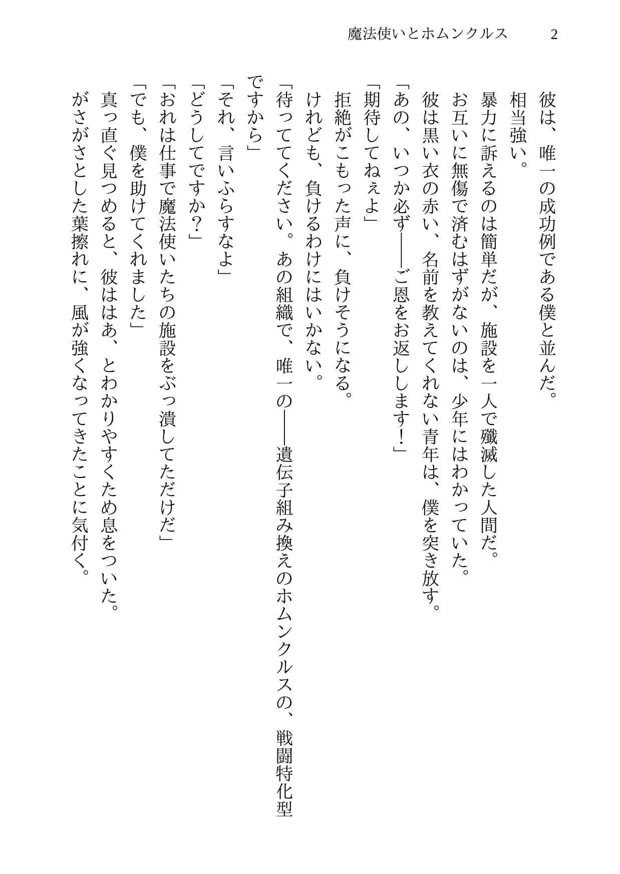 魔法使いとホムンクルス