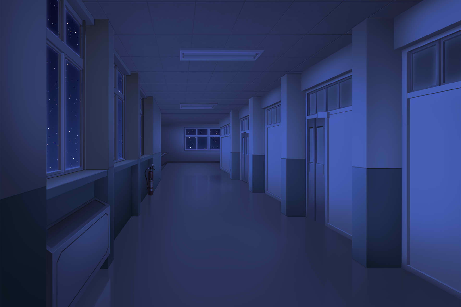 単品5種背景素材v43学校廊下