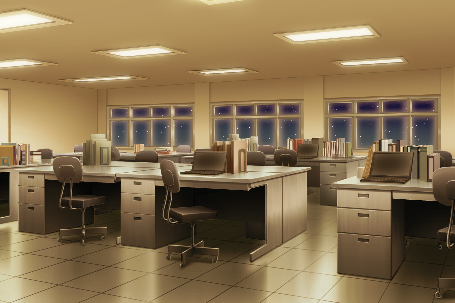 単品5種背景素材v44職員室