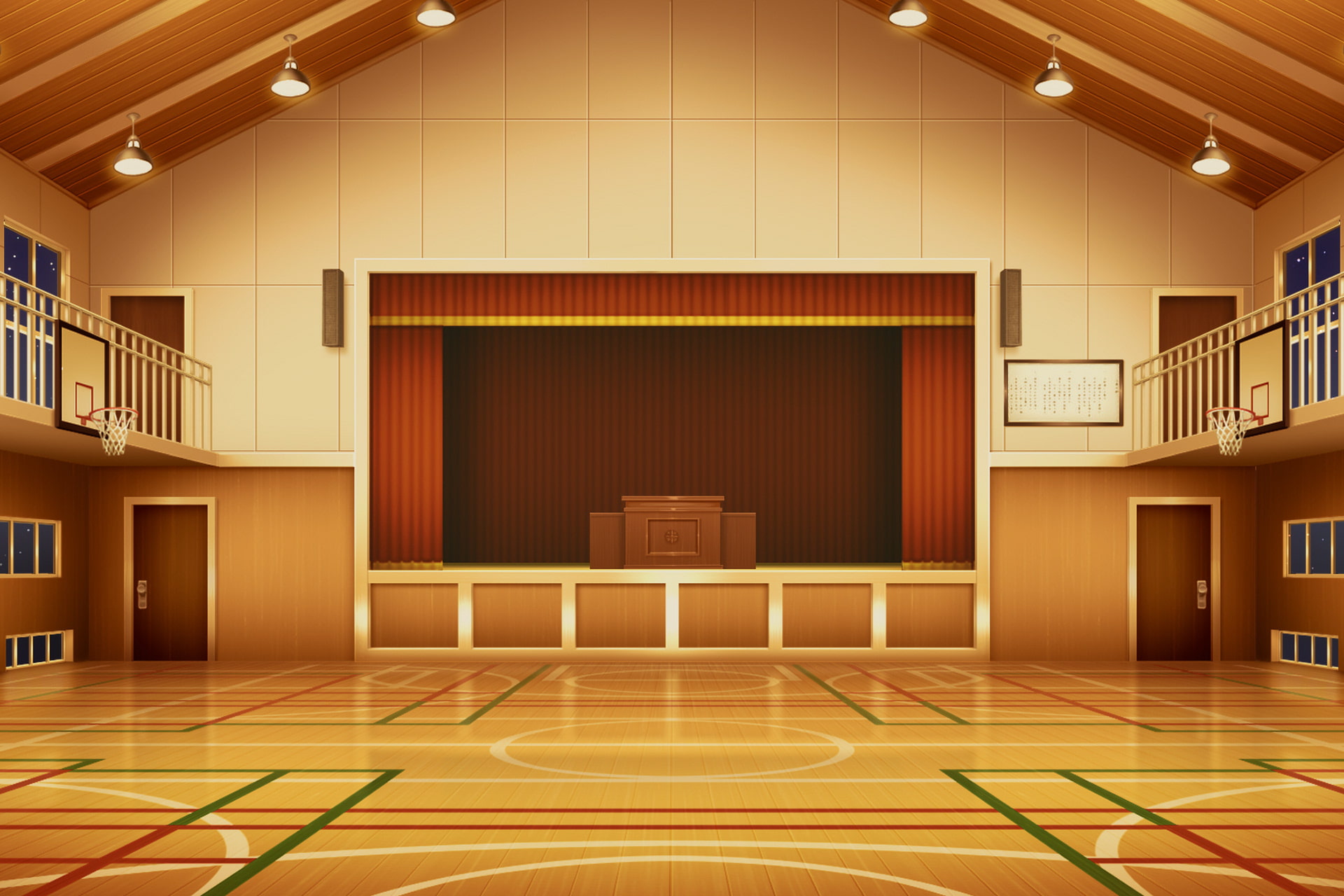 単品5種背景素材v45体育館