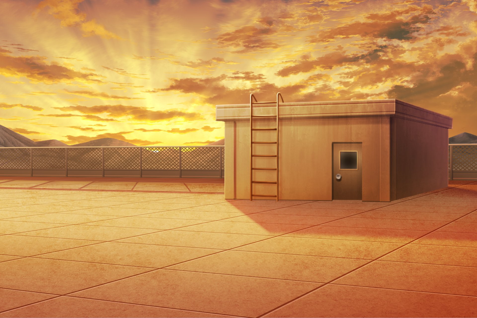 単品5種背景素材v50屋上