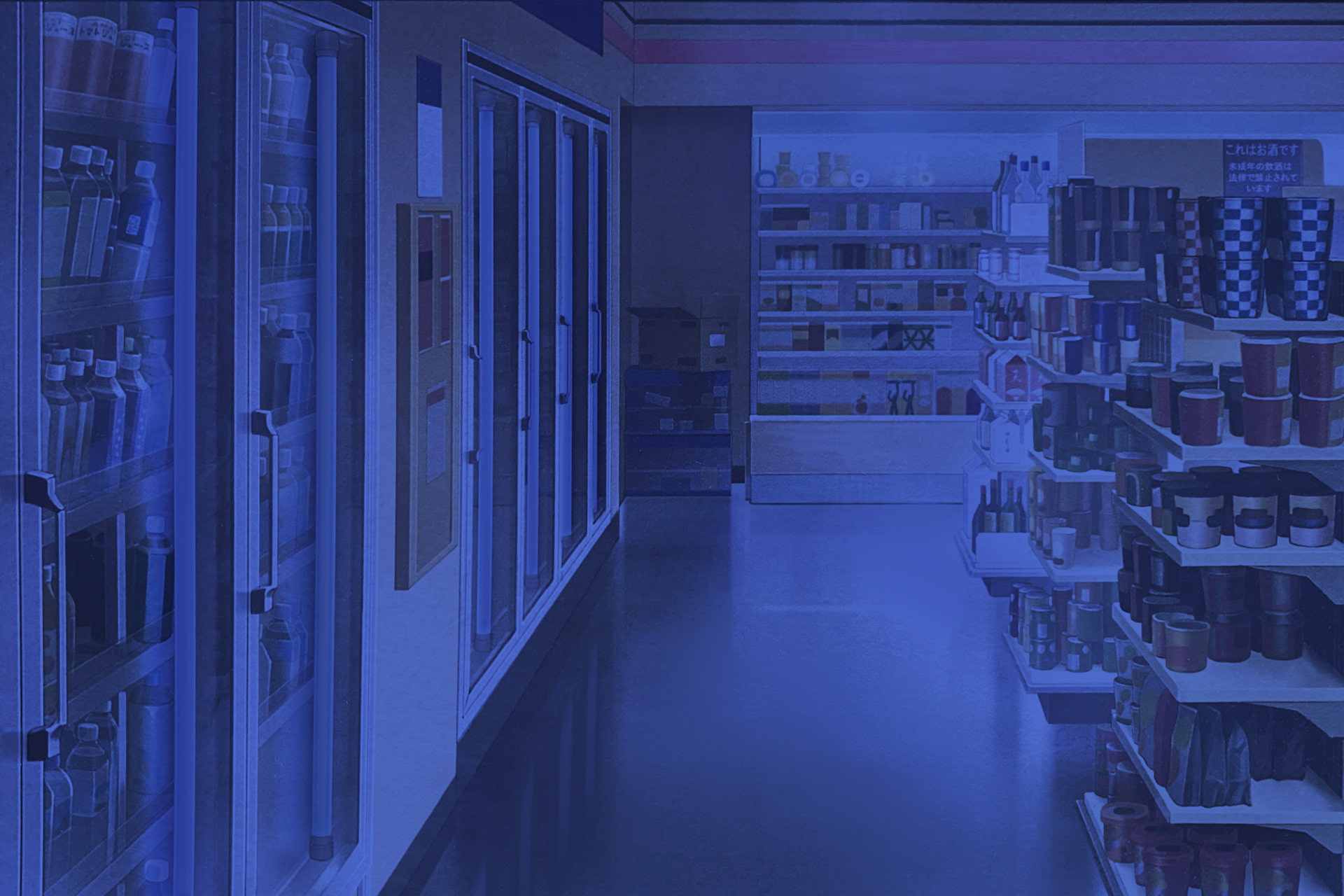 単品5種背景素材v52bコンビニ店内