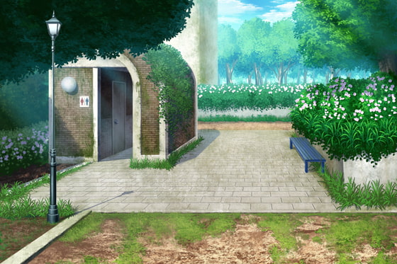 単品5種背景素材v55b寂れた公園