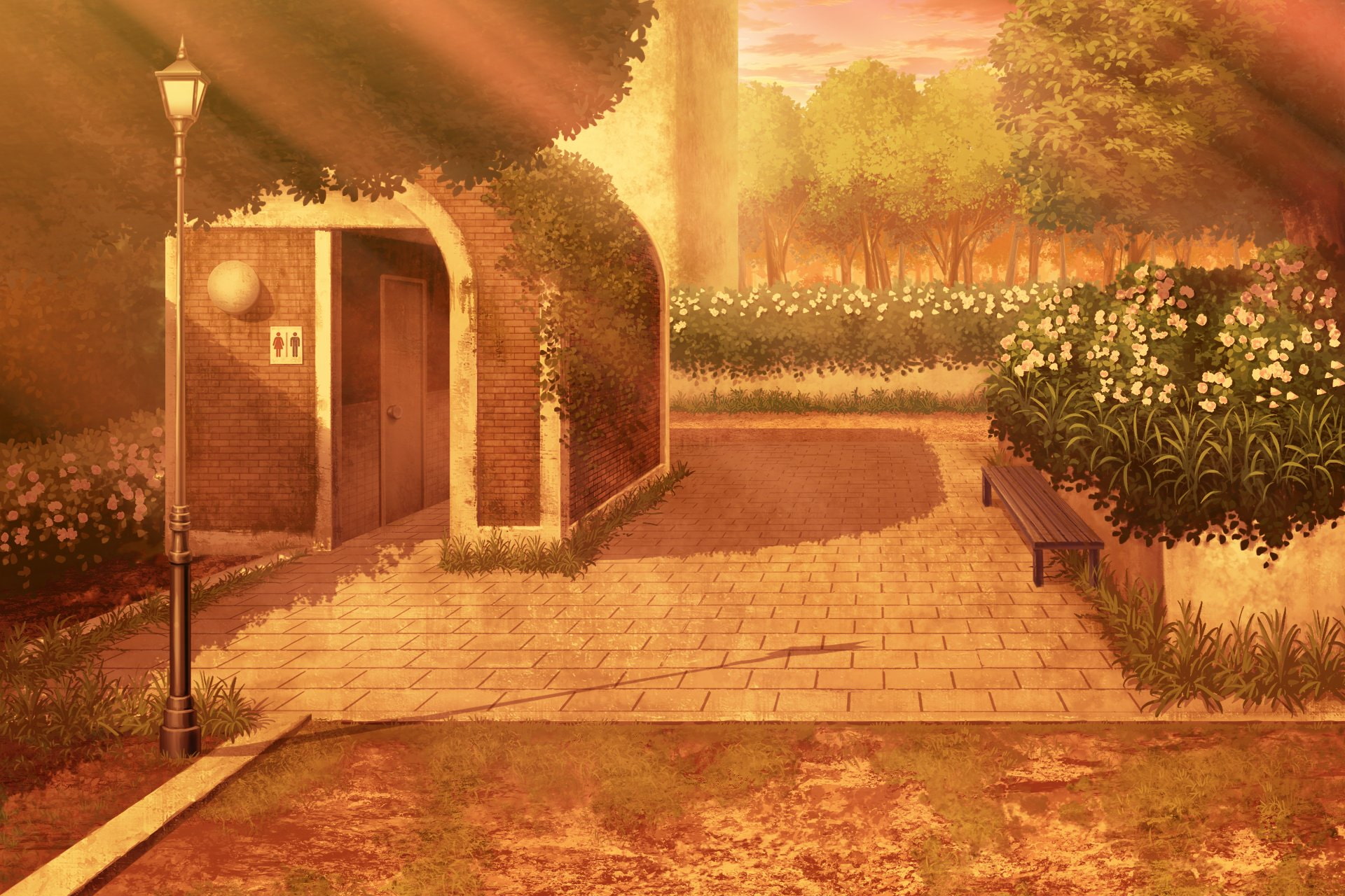 単品5種背景素材v55b寂れた公園