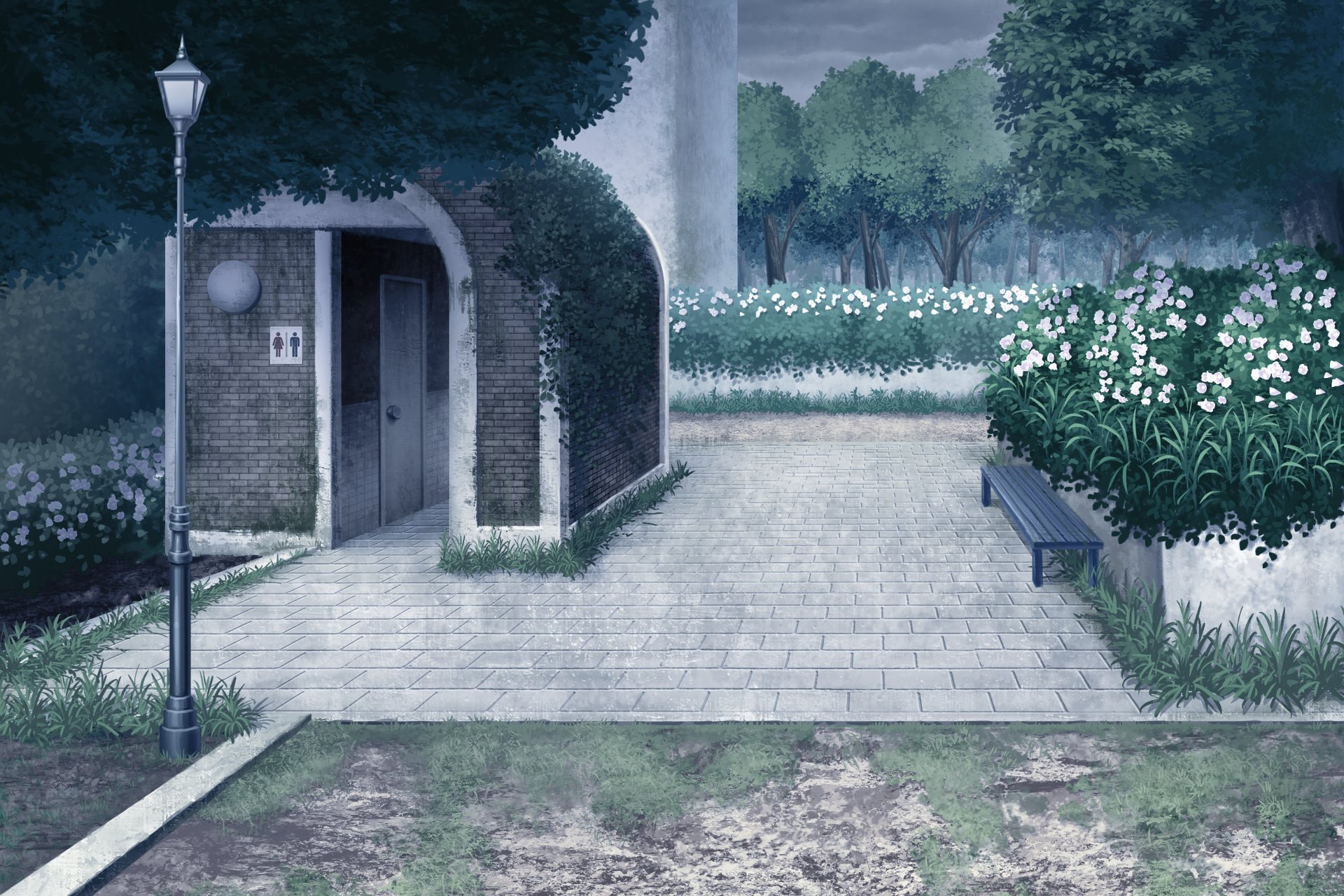 単品5種背景素材v55b寂れた公園