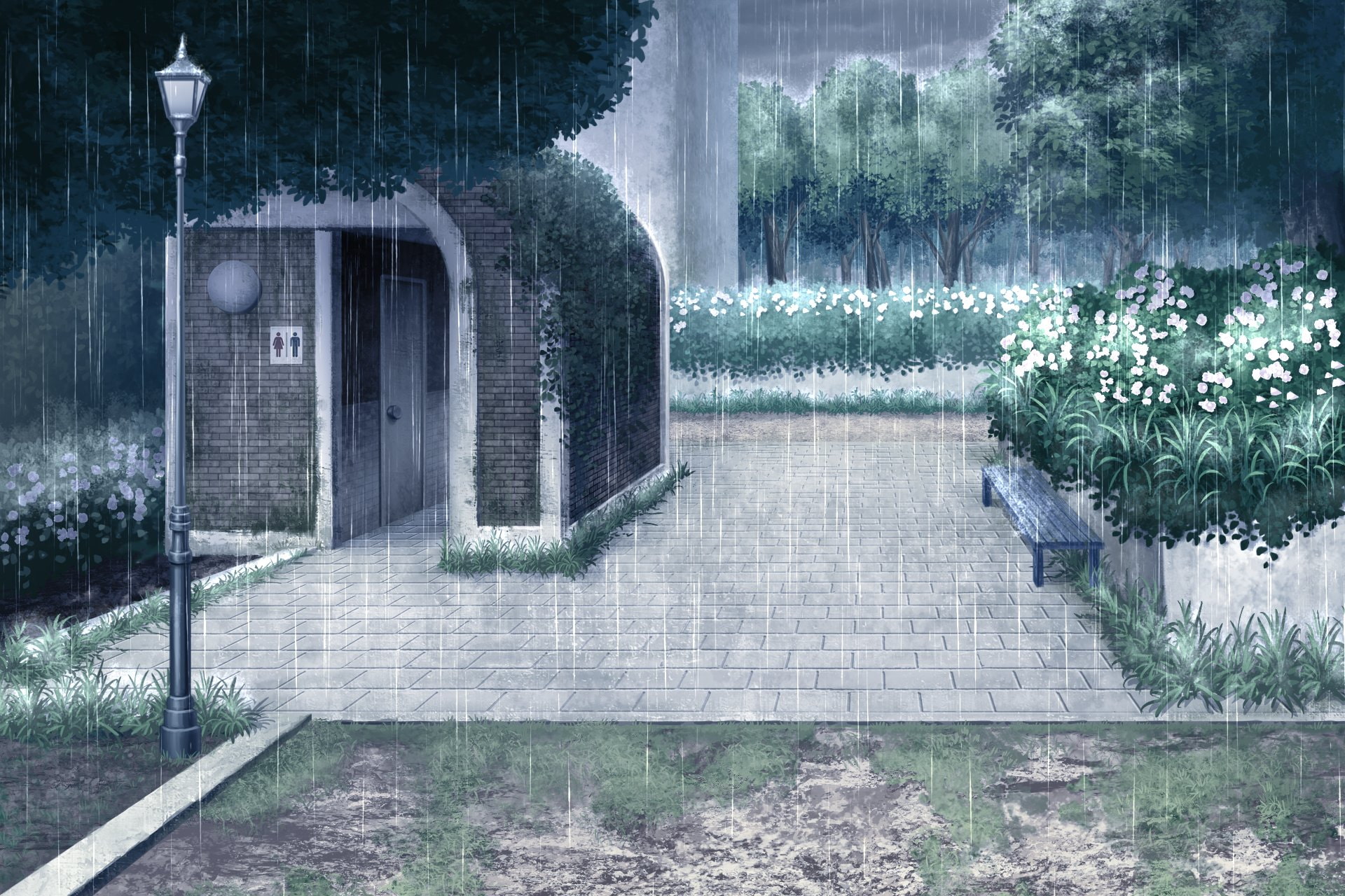 単品5種背景素材v55b寂れた公園