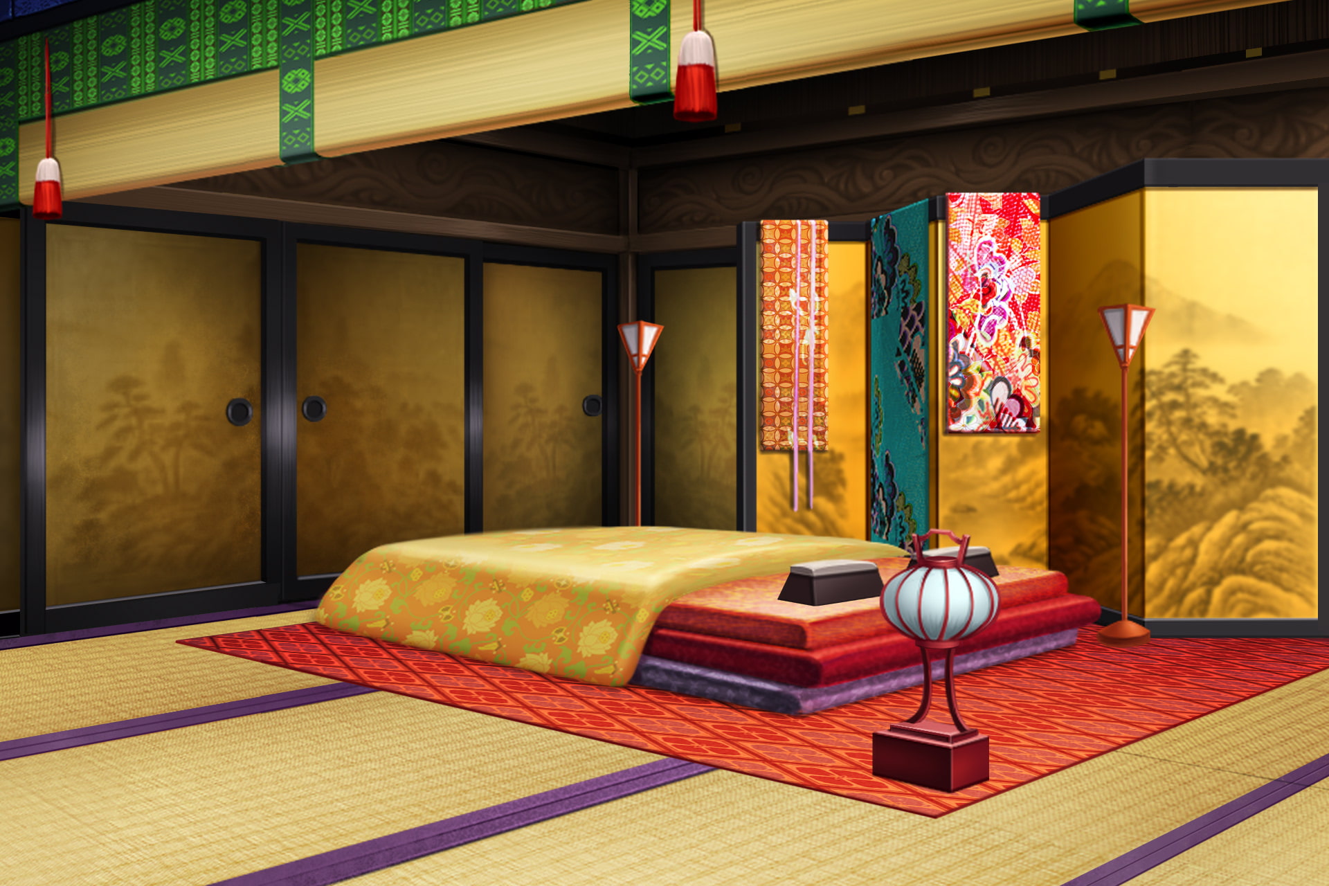 単品5種背景素材v58遊女の部屋