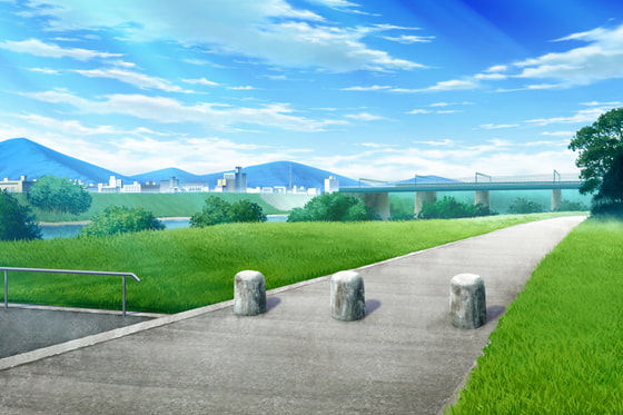 単品5種背景素材v60河川敷