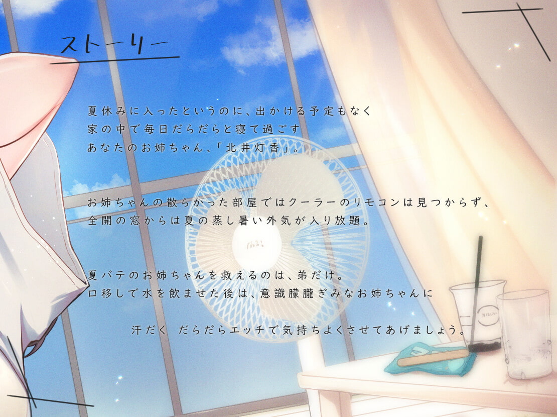 だらハメ 夏休み。～夏バテお姉ちゃんと高温多湿 汗だくえっち～