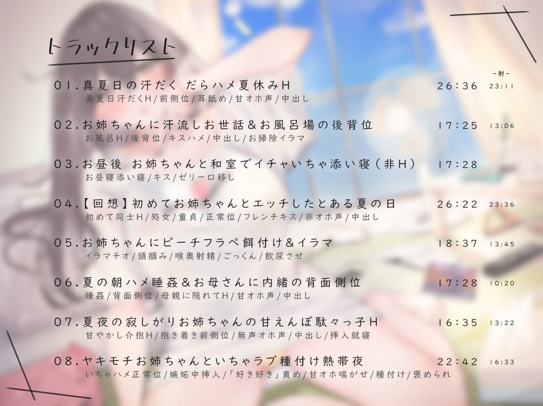 だらハメ 夏休み。～夏バテお姉ちゃんと高温多湿 汗だくえっち～