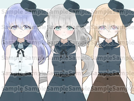 色素薄い系少女立ち絵素材