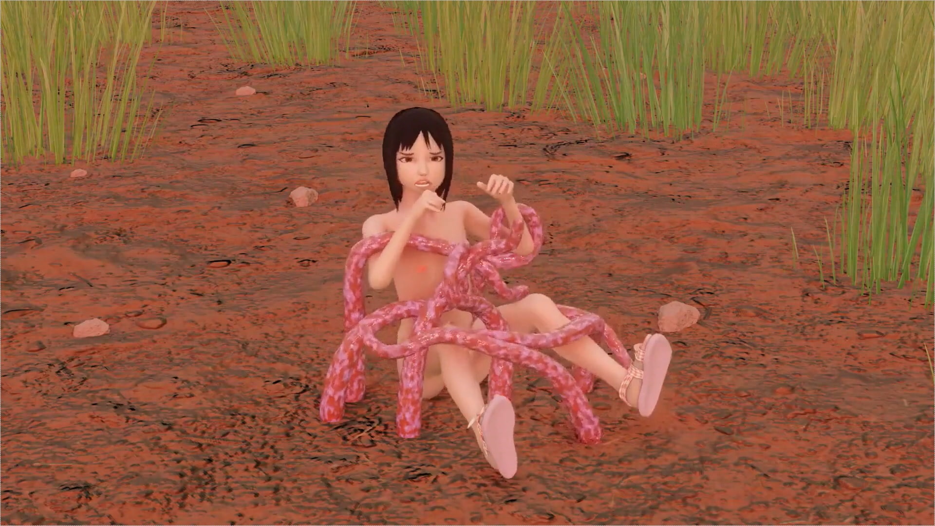 触手×少女 オシッコしてただけなのに