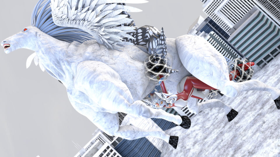 【獣姦】性獣ペガサスに乗ってやって来た超光速拘束星人アラストル【ズボズボ速度4段階ループアニメGIF】