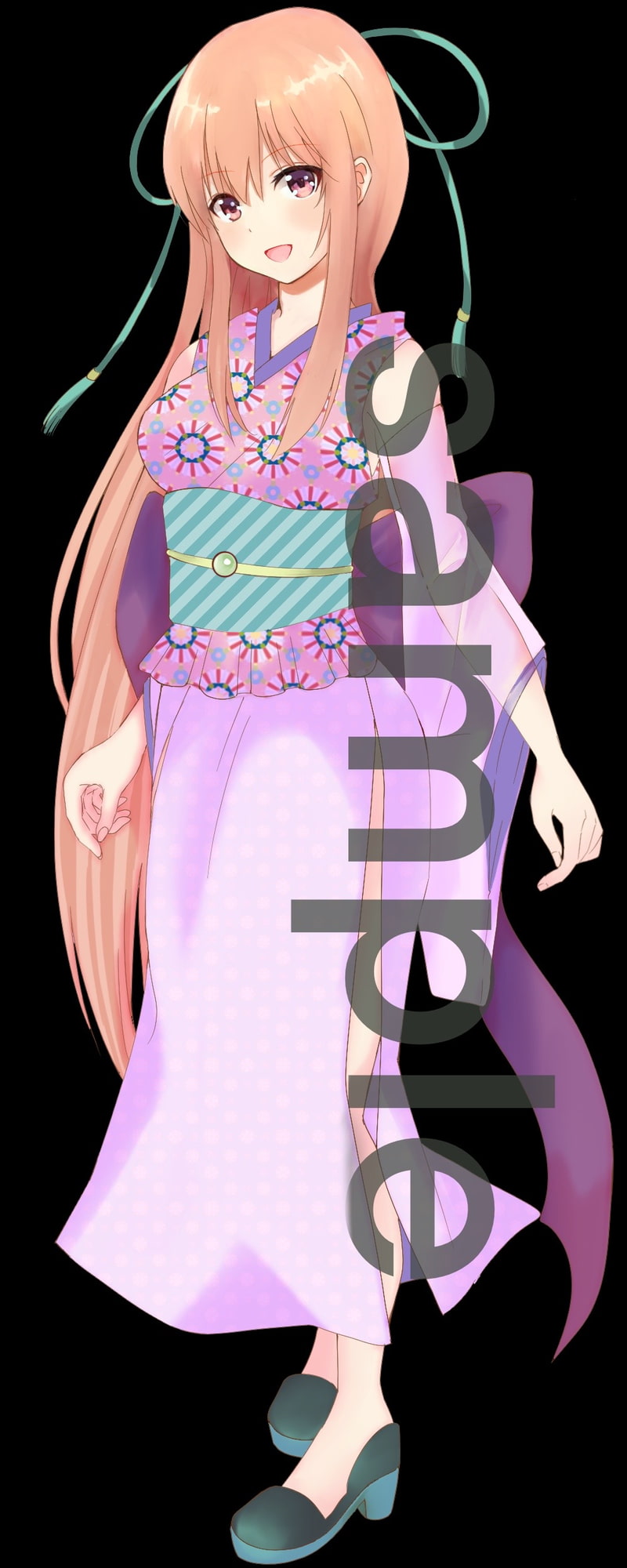 和装風衣装の少女立ち絵8