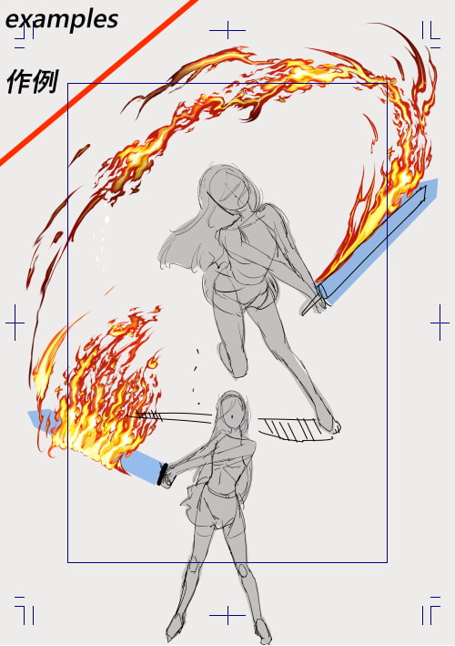 素材をどうぞ『火の斬撃2』