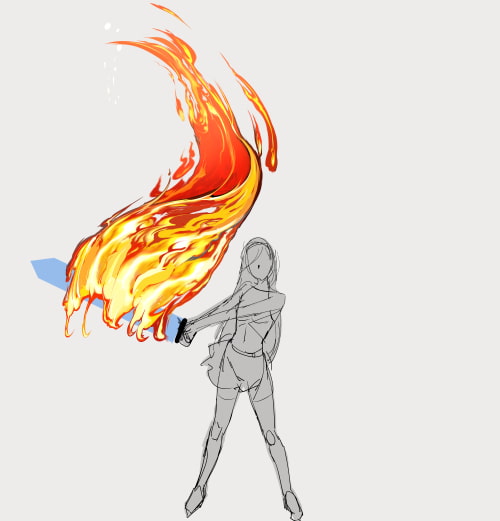 素材をどうぞ『火の斬撃2』