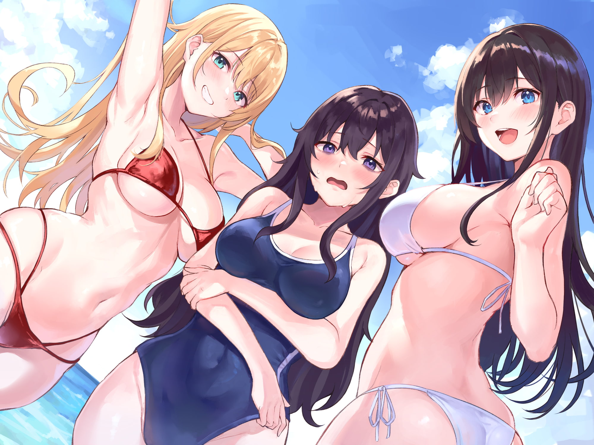 【全編4P耳舐め!!】エッチしまくり修学旅行☆ドスケベJK三人娘♪過去作ヒロイン勢ぞろい!!! 【初見さんもOK♪】