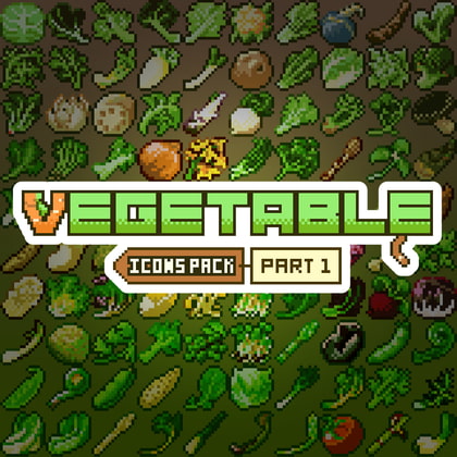 ドット絵アイコン素材集『野菜』Part1