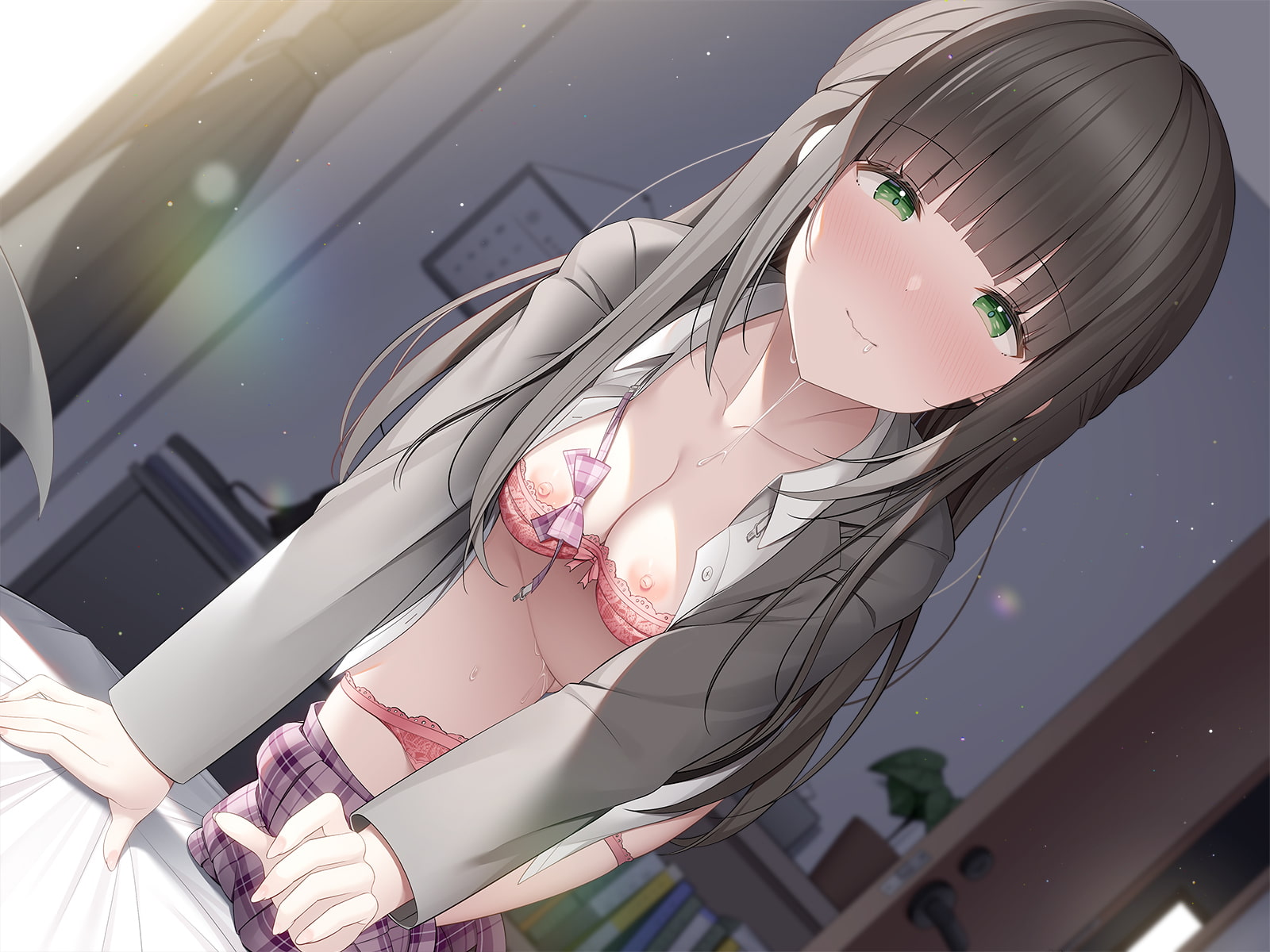 清楚JKはお◯んぽ大好きなようです～毎朝、朝立ち生搾り～【KU100】