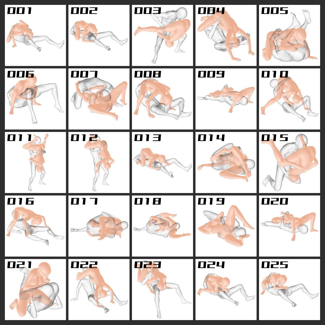 エロ絵師のためのポーズ&カット集 69編