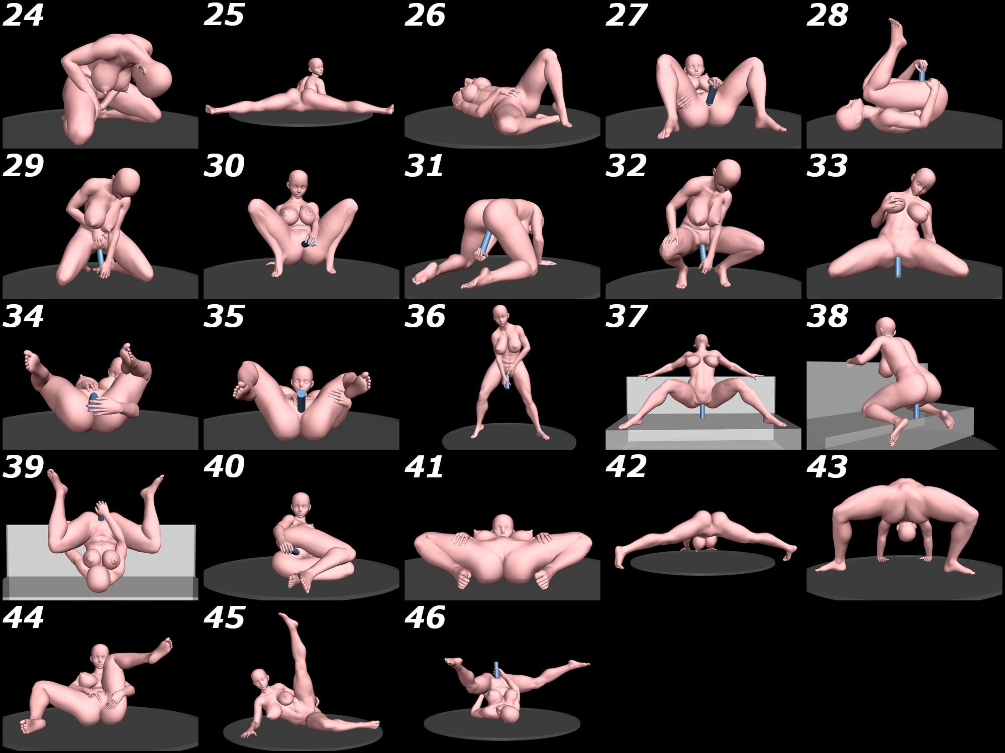 自由に使えるポーズ集「エロティックポーズ」