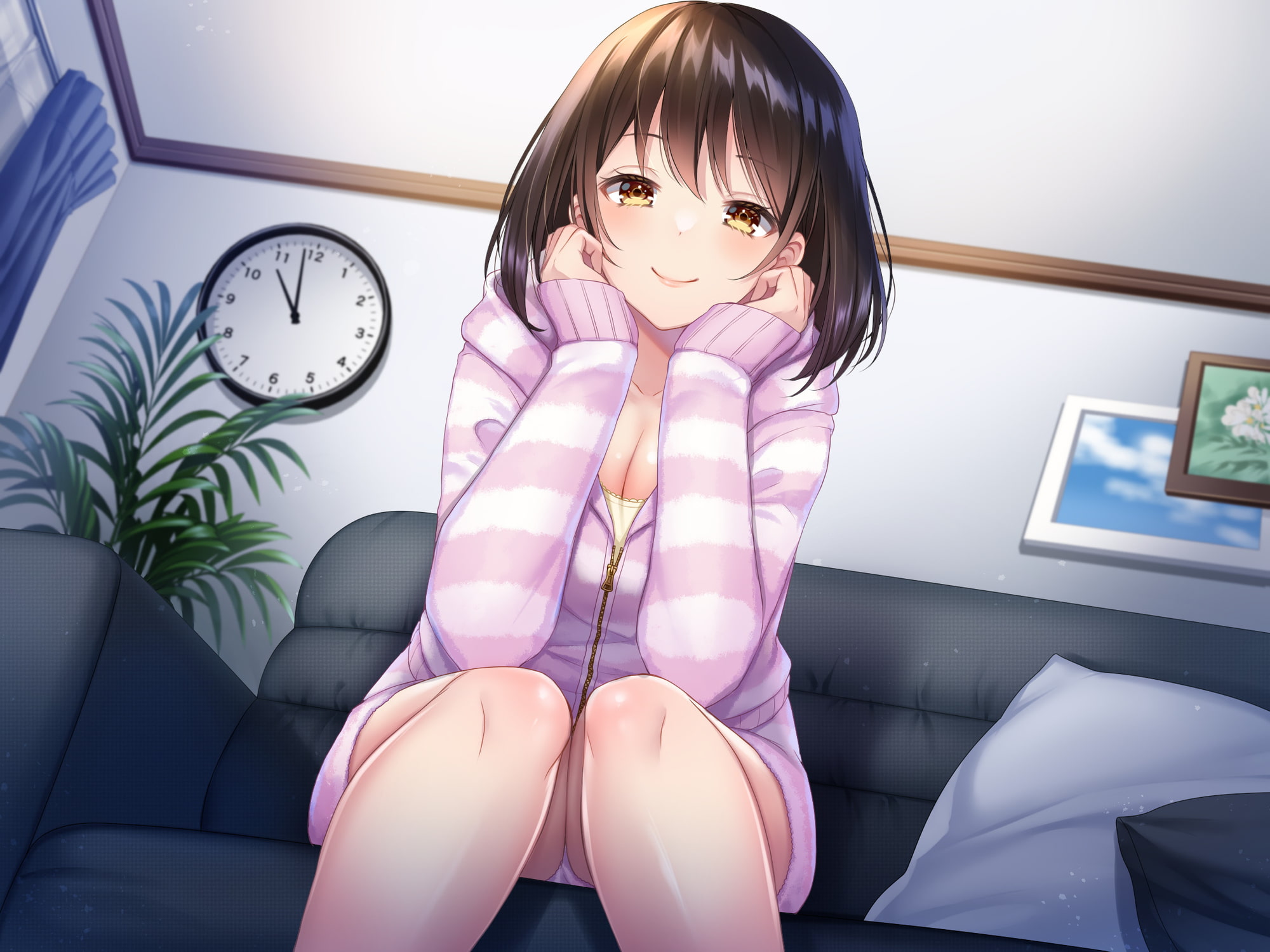 同居している先輩に甘く責められながら搾られる