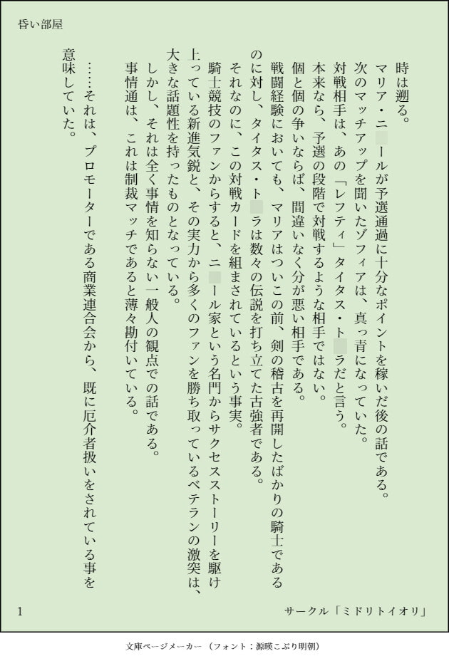 【ア○クナイツ】 ゾフィアM.I.A Series 昏い部屋 Ver.Kazimierz