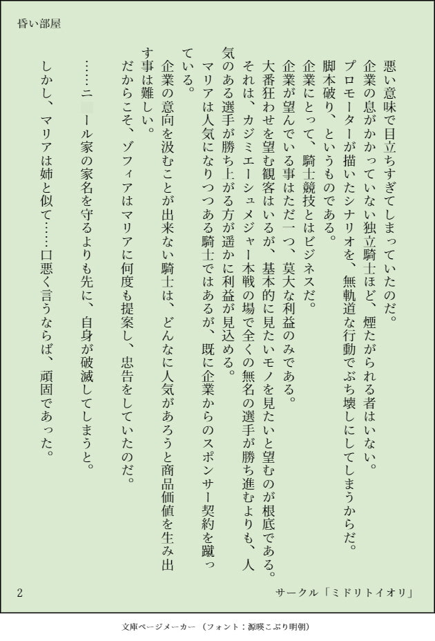 【ア○クナイツ】 ゾフィアM.I.A Series 昏い部屋 Ver.Kazimierz