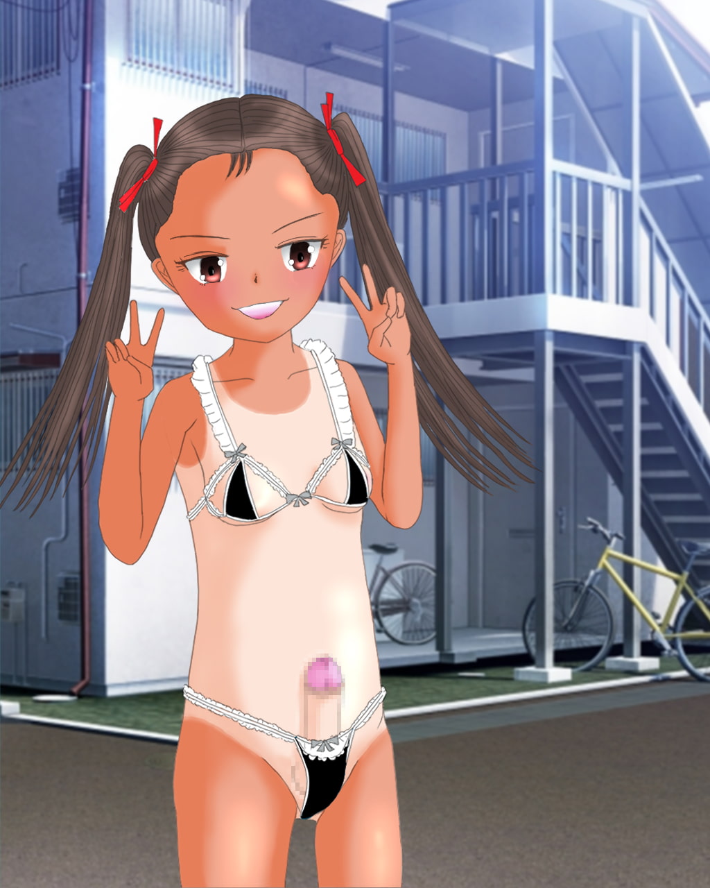 ふたなり姪っ子 調教ストーリー(1) 家に遊びにきた生意気ふたなり姪っ子にオナニーを教える話